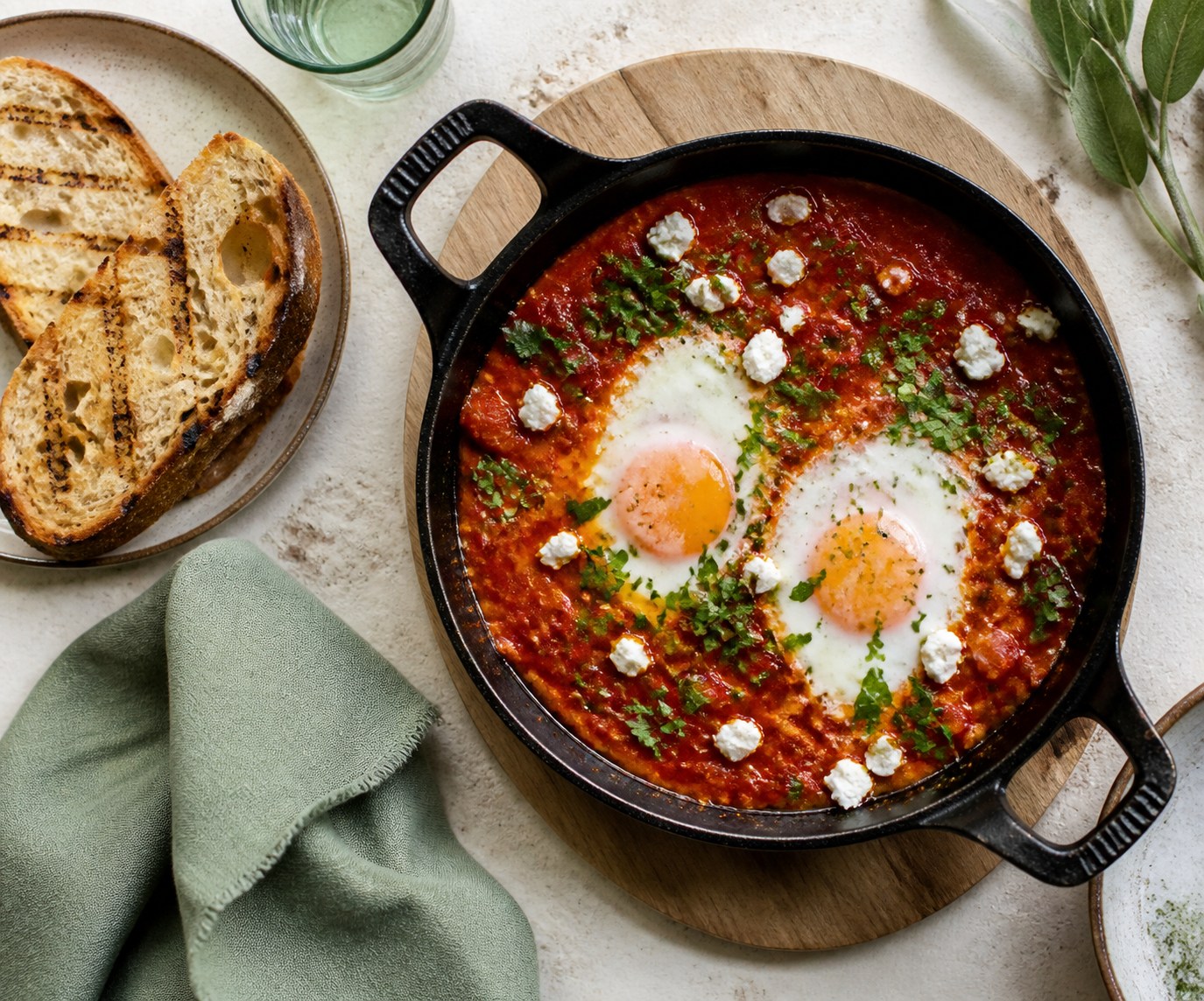 Shakshuka von oben fotografiert